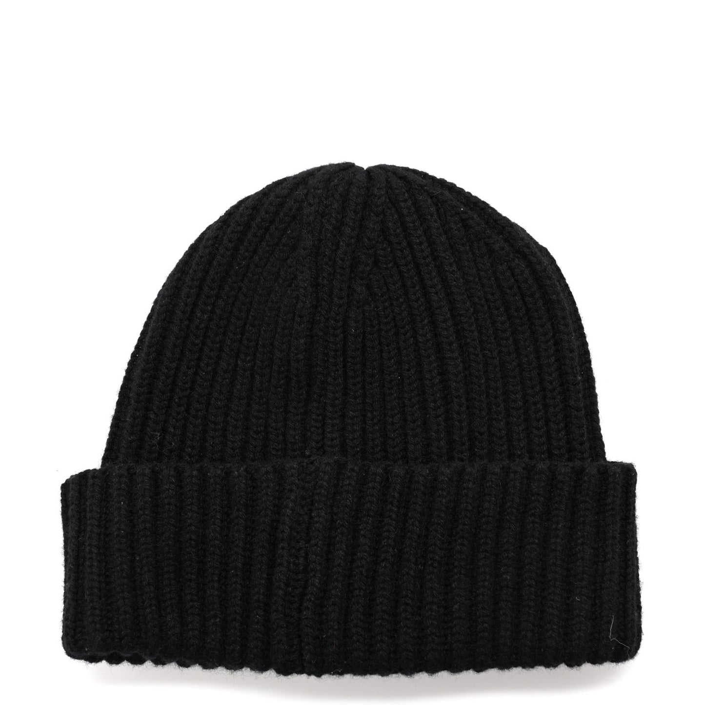 Cashmere Beaded Sequin Logo Beanie Hat Black