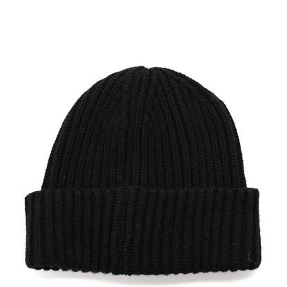 Chanel Cashmere Beaded Sequin Logo Beanie Hat Black 3 of 6