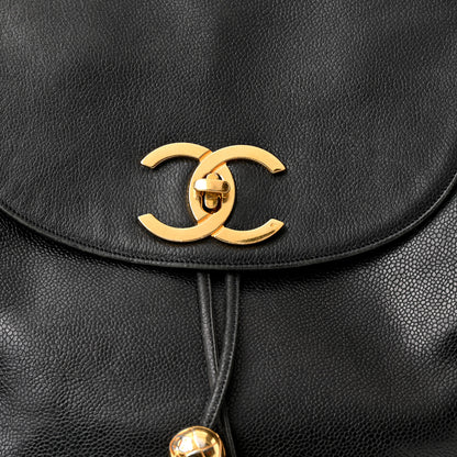Chanel Caviar CC Backpack Black 7 of 13