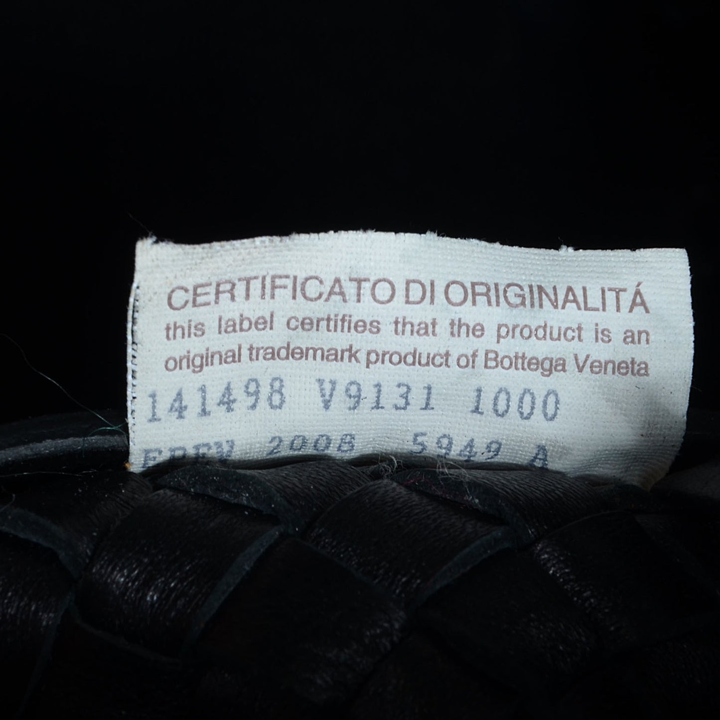 Nappa Intrecciato Mini Cabat Nero Black