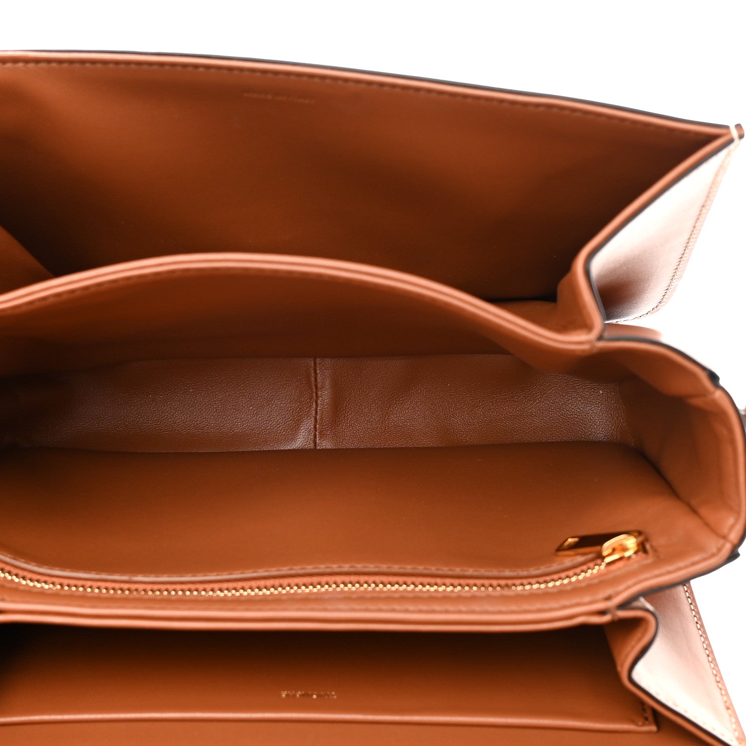 Celine Canvas Calfskin Triomphe Embroidered Medium Triomphe Bag Tan 5 of 13