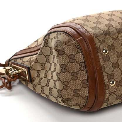 Gucci Monogram Cellarius Calfskin Medium Bella Hobo Beige Ebony Cuir 9 of 16
