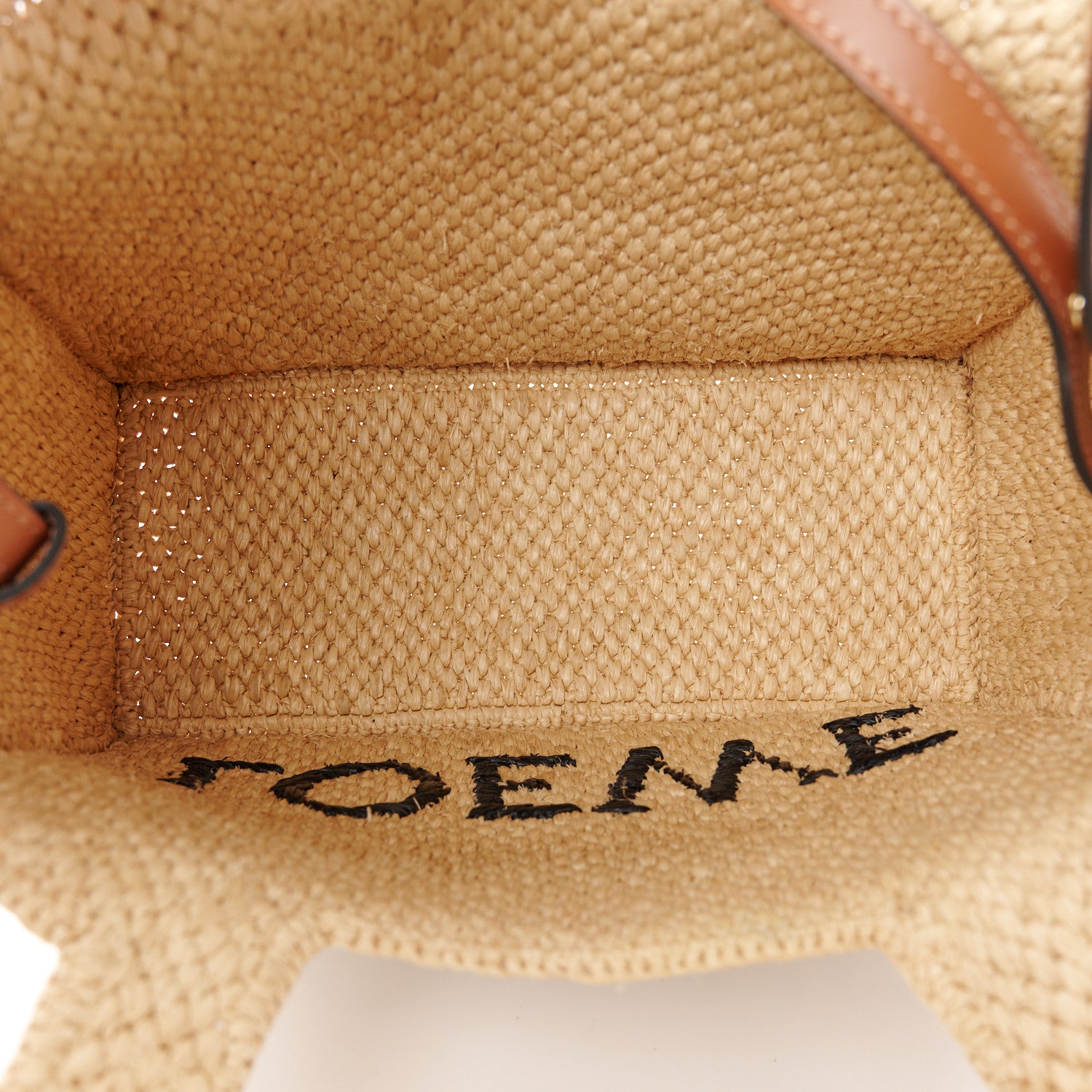 Loewe Raffia Small Paula's Ibiza Logo Tote Natural Tan 5 of 9
