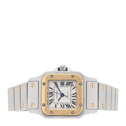 Cartier Stainless Steel 18K Yellow Gold 24mm Santos De Cartier Galbee Automatic Watch 2 of 4