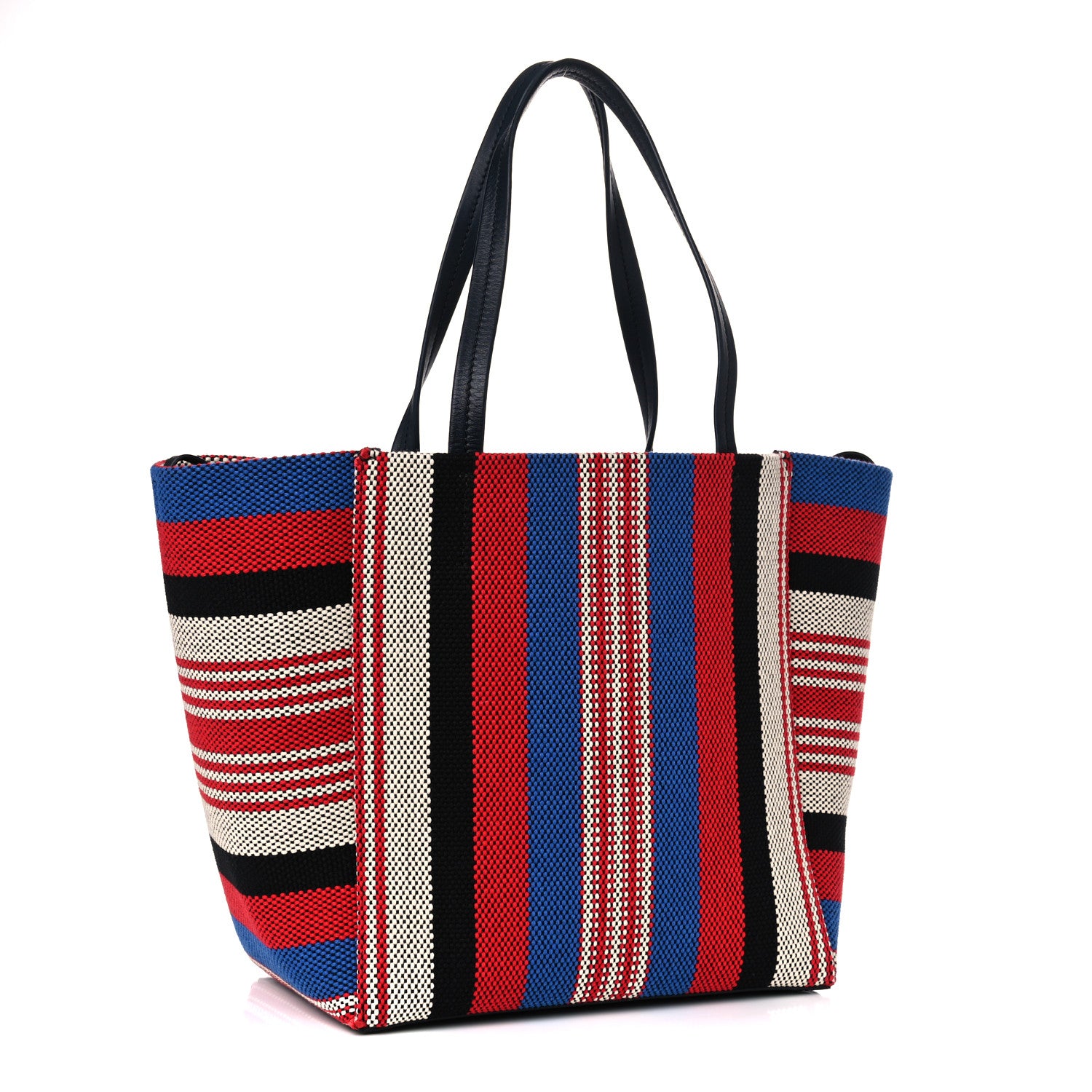Celine Textile Striped Small Horizontal Cabas Phantom Navy Blue 2 of 7