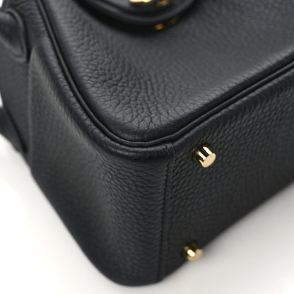 Hermes Taurillon Clemence Mini Lindy 20 Black 11 of 14