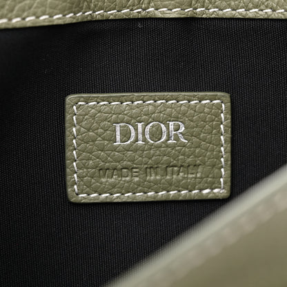 Christian Dior X KAWS Grained Calfskin Saddle Pouch Olive 6 of 11