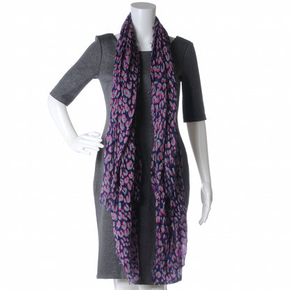 Louis Vuitton Sprouse Leopard Shawl Scarf Blue Nuit 5 of 7