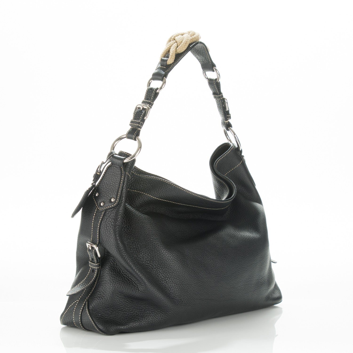 Prada Vitello Daino Shoulder Bag Nero Black 3 of 8