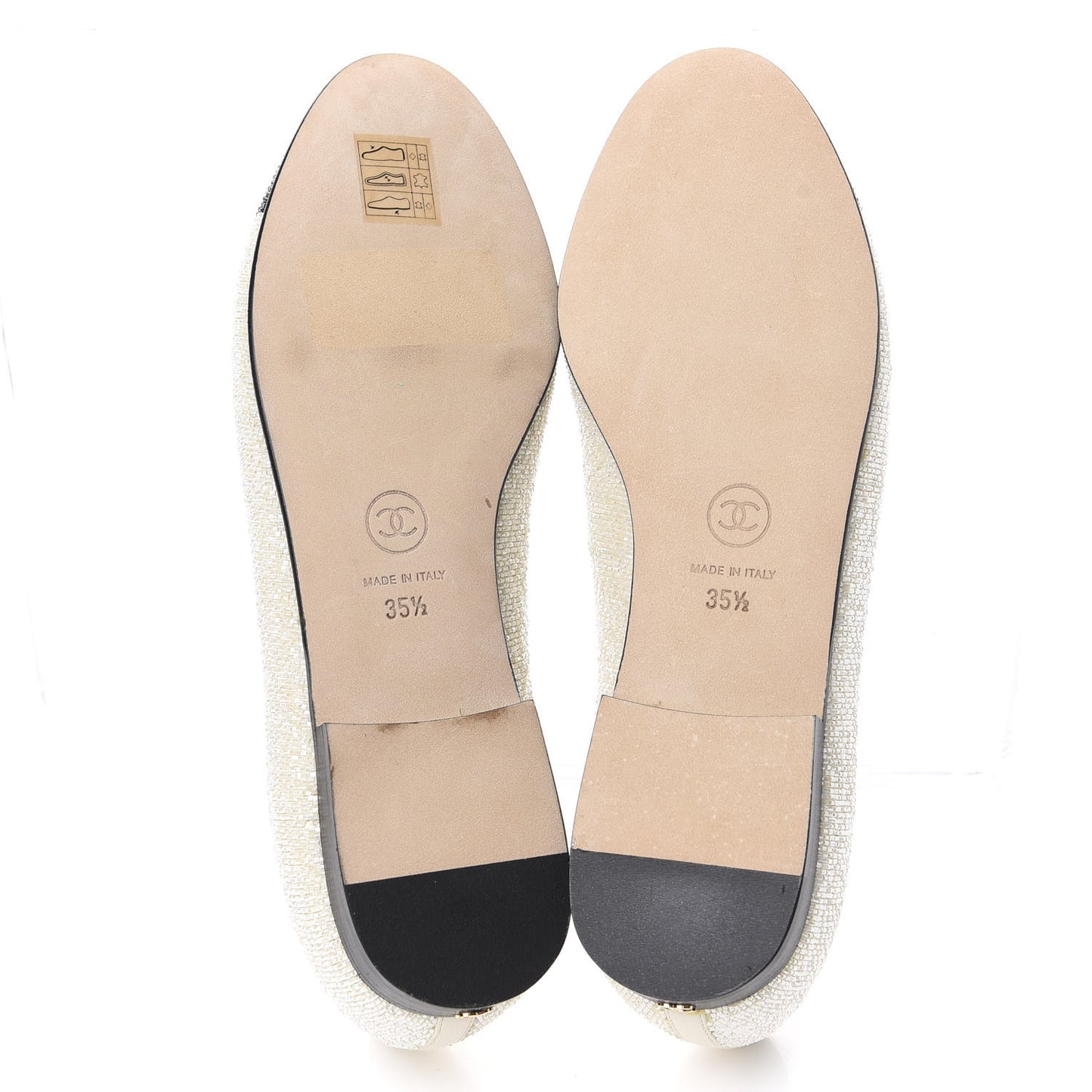 Pearls Embroidery Mocassin Loafers 35.5 Black Ivory