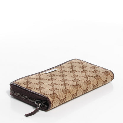 Gucci Monogram Metal Bar Zip Around Wallet Dark Brown 4 of 7
