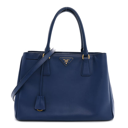 Prada Saffiano Lux Medium Tote Bluette 1 of 12