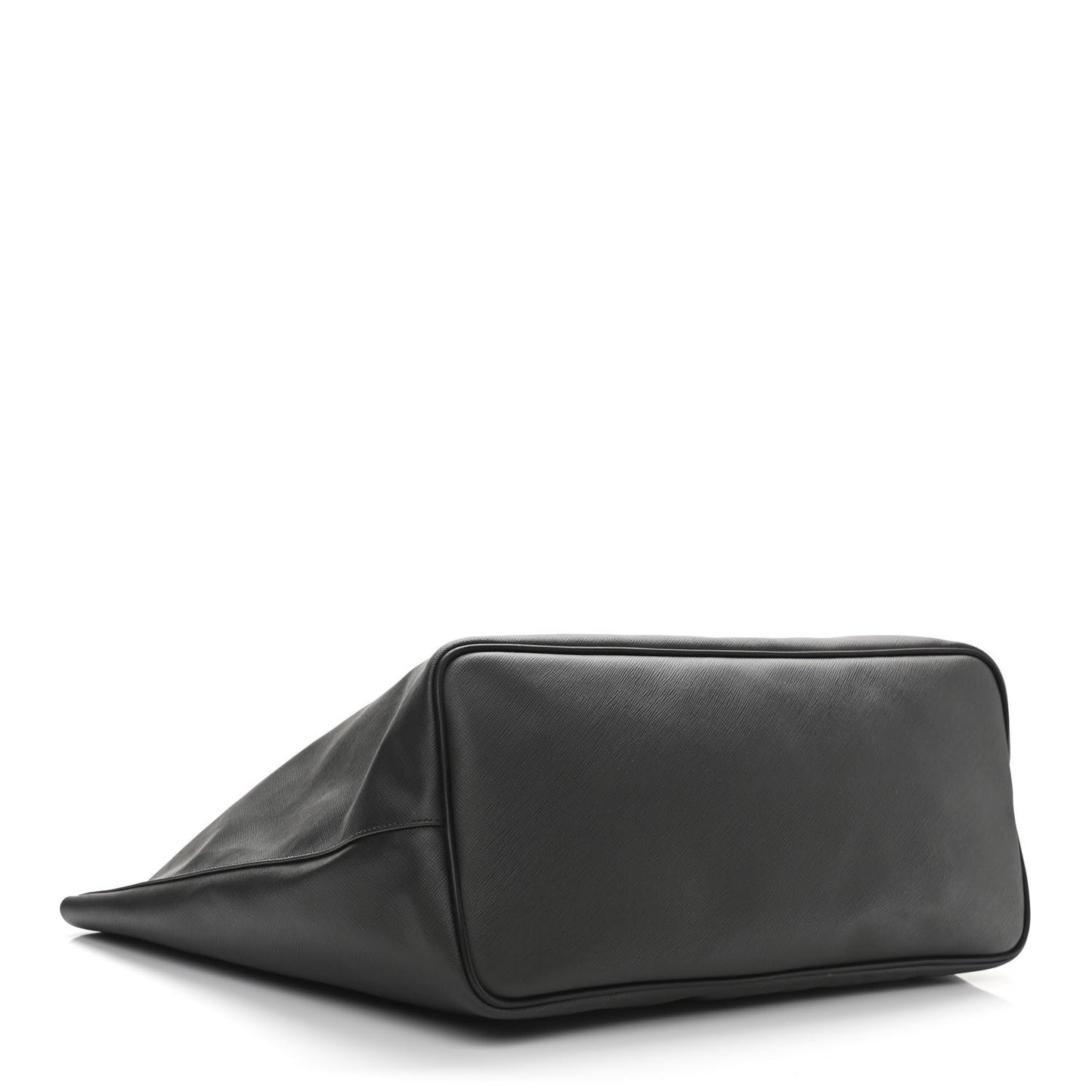 Textured Coated Canvas Bambi Print Large Antigona Tote Black