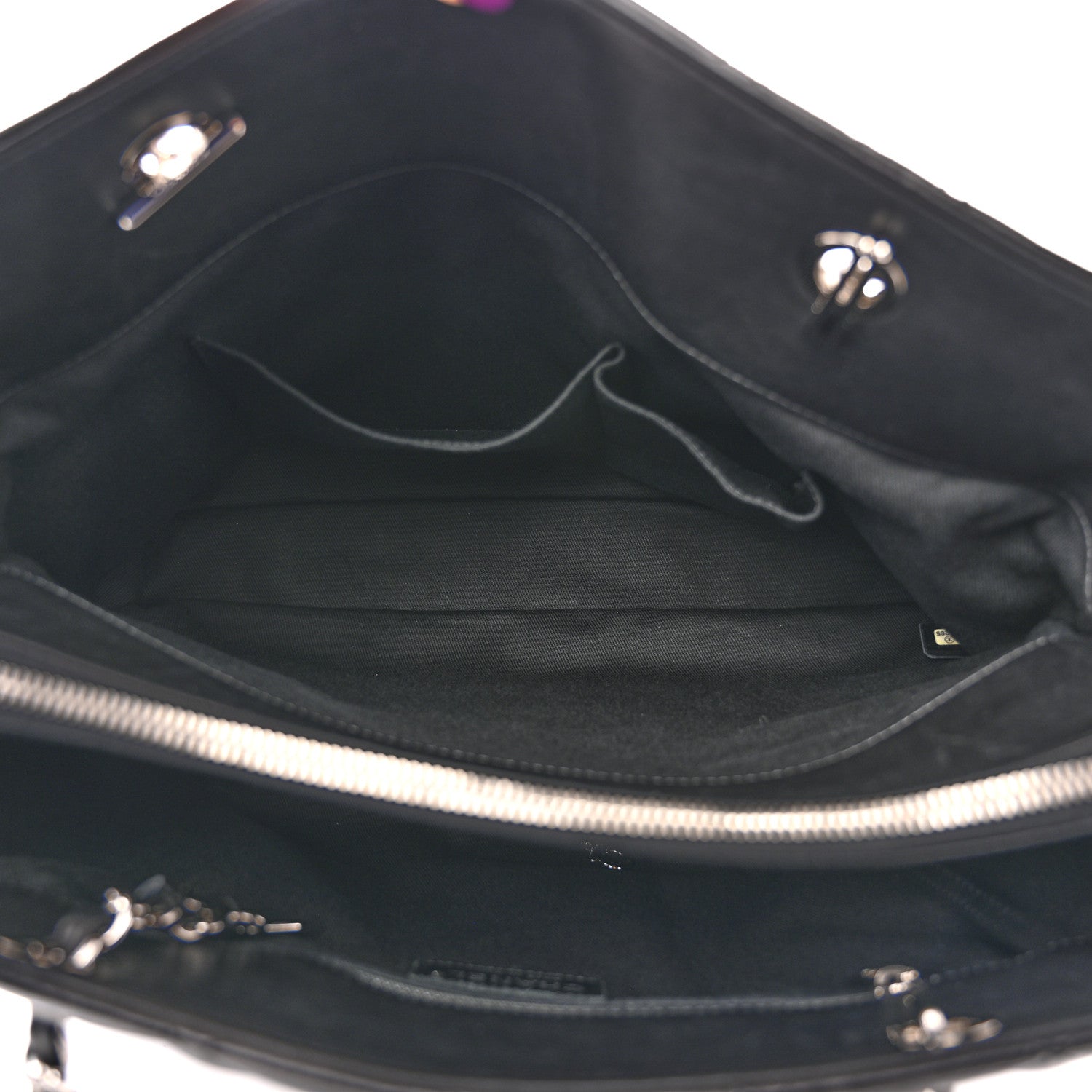 Chanel Lambskin Quilted Chic and Soft Shopping Tote Black 5 of 13