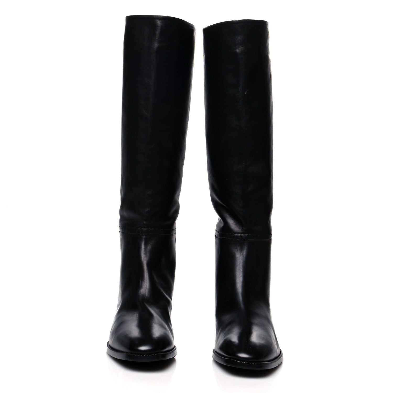 Jimmy Choo Calfskin Knee High Boots 40 Black 2 of 7