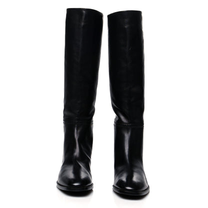 Jimmy Choo Calfskin Knee High Boots 40 Black 2 of 7