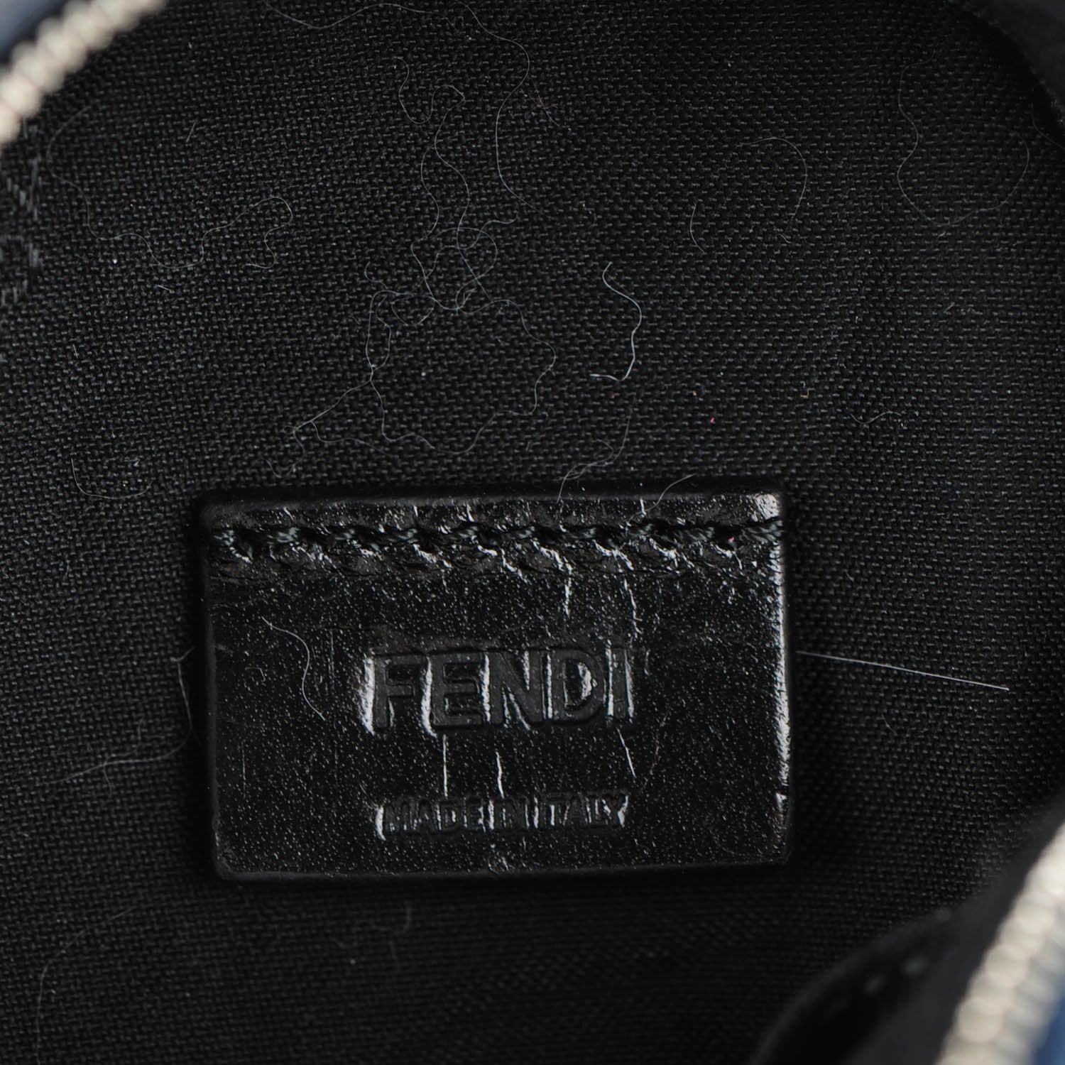 Fendi Nylon Cuoio Romano Nutria Fox Fur Monster Eyes Mini Backpack Charm Blue Black Multicolor 8 of 9