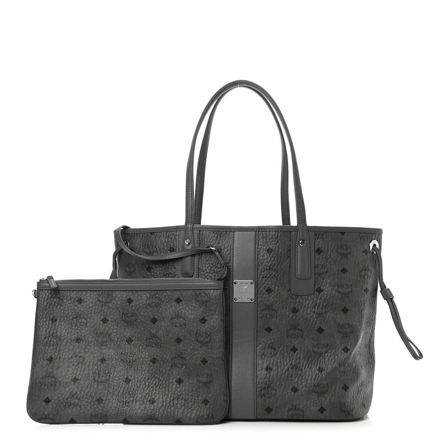 Visetos Medium Reversible Shopper Tote Phantom Grey