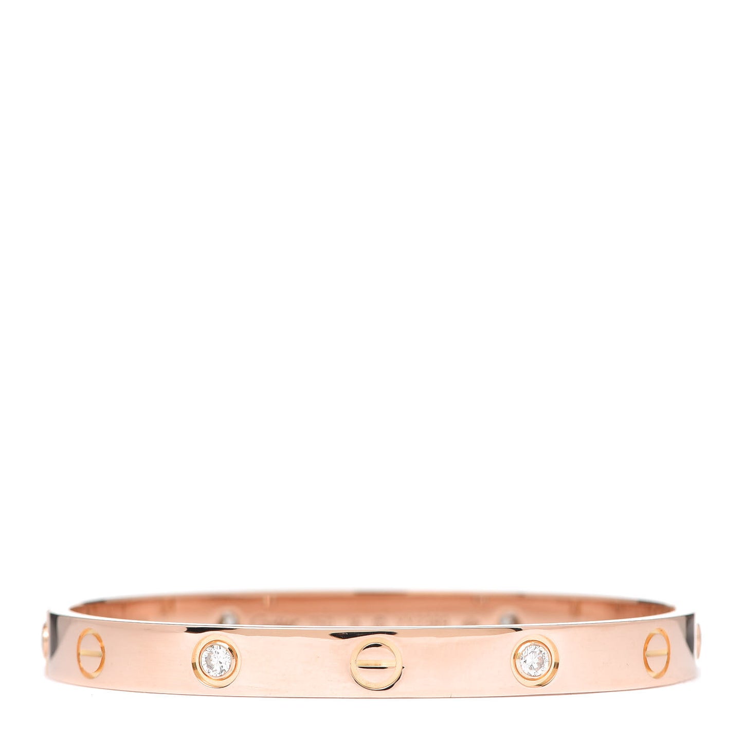 18K Pink Gold 4 Diamond LOVE Bracelet 16