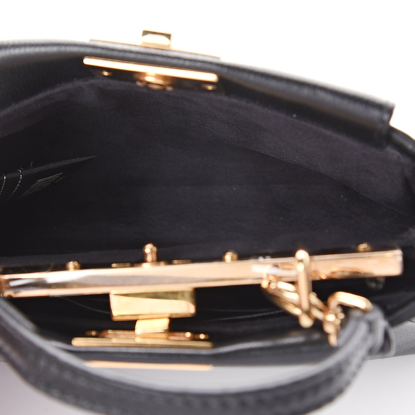 Nappa Micro Peekaboo Iconic Satchel Black