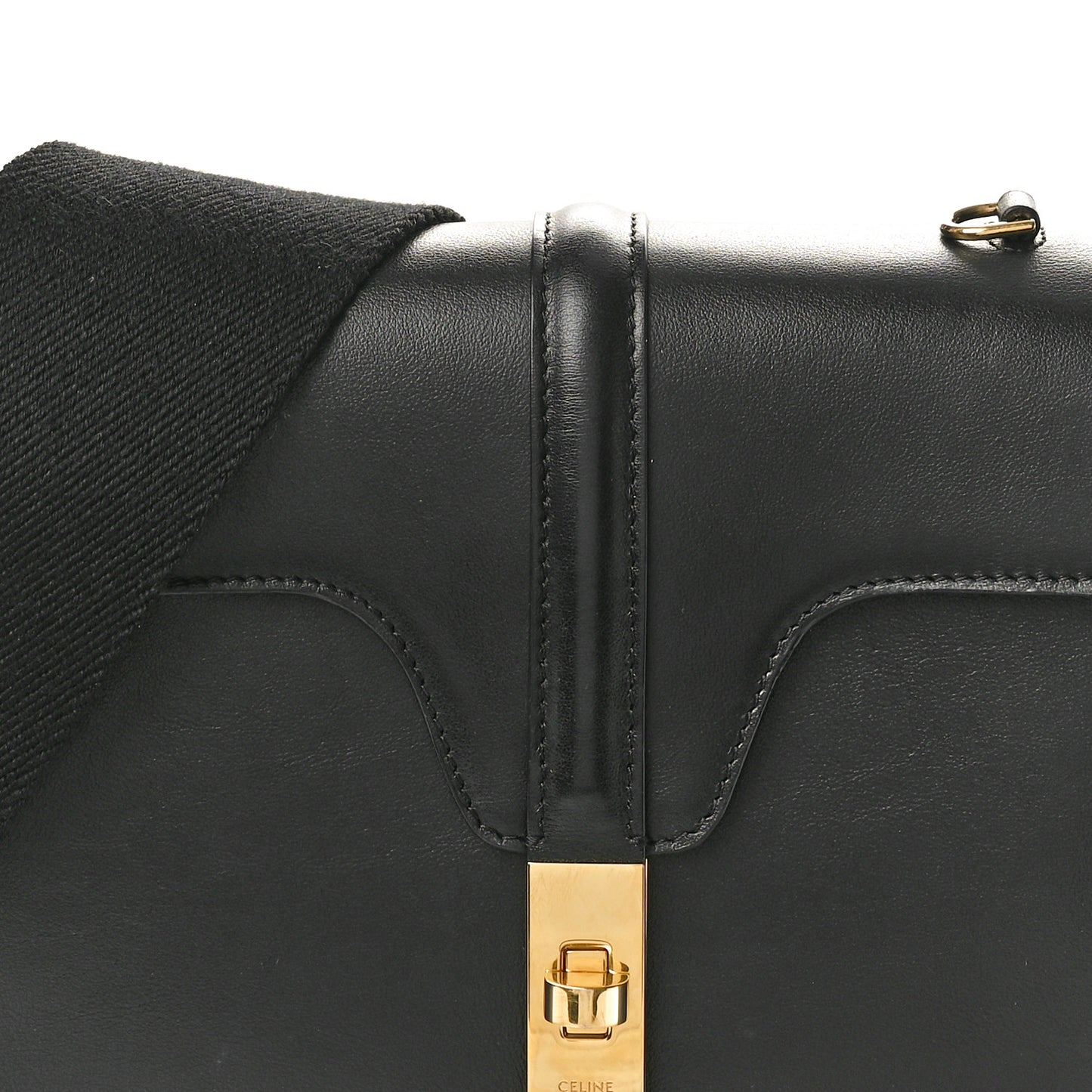 Smooth Calfskin Teen Soft 16 Shoulder Bag Black