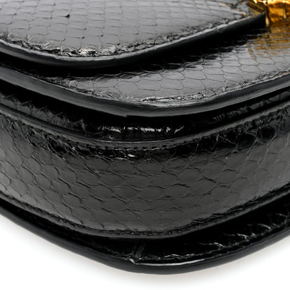 Gucci Snakeskin Mini Sylvie 1969 Messenger Bag Black 10 of 12