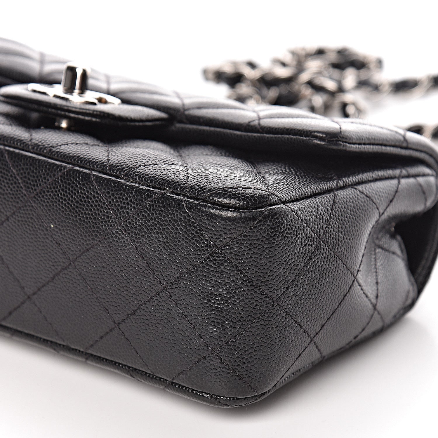 Chanel Caviar Quilted Mini Rectangular Flap Black 9 of 10