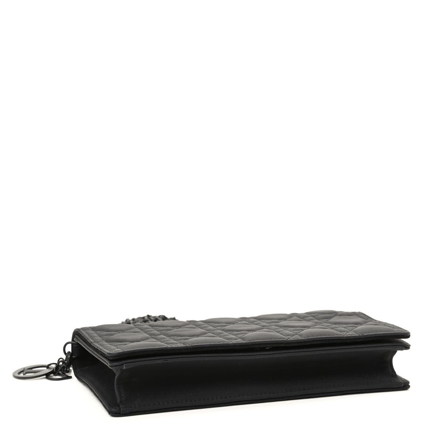 Ultra Matte Calfskin Cannage Lady Dior Clutch Black