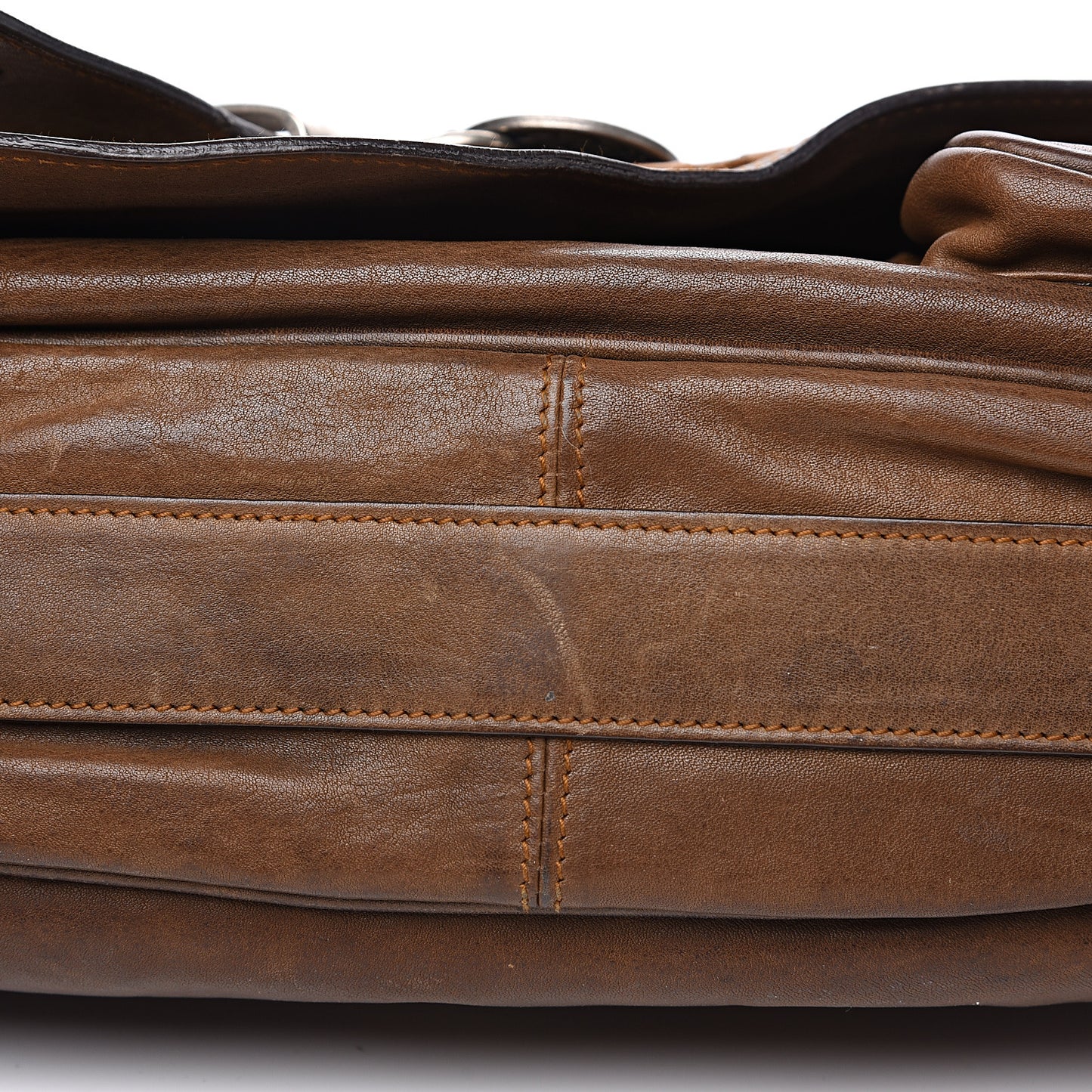 Calfskin Gaucho Double Saddle Bag Brown