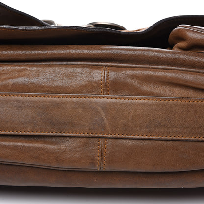 Christian Dior Calfskin Gaucho Double Saddle Bag Brown 12 of 17