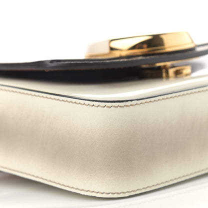 Chloe Shaded Glossy Calfskin Lizard Embossed Mini C Double Carry Grey 9 of 12