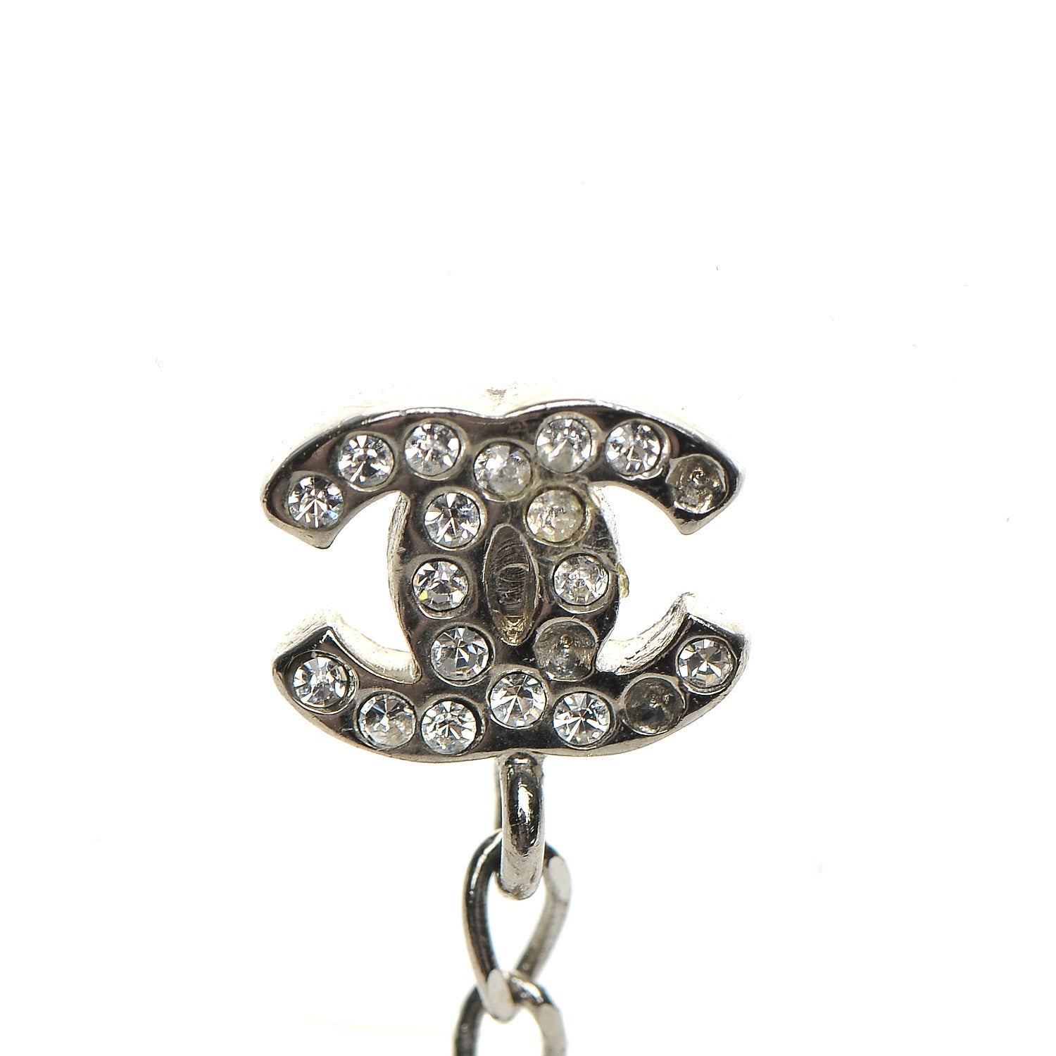 Chanel Crystal CC Dangle Earrings 3 of 5