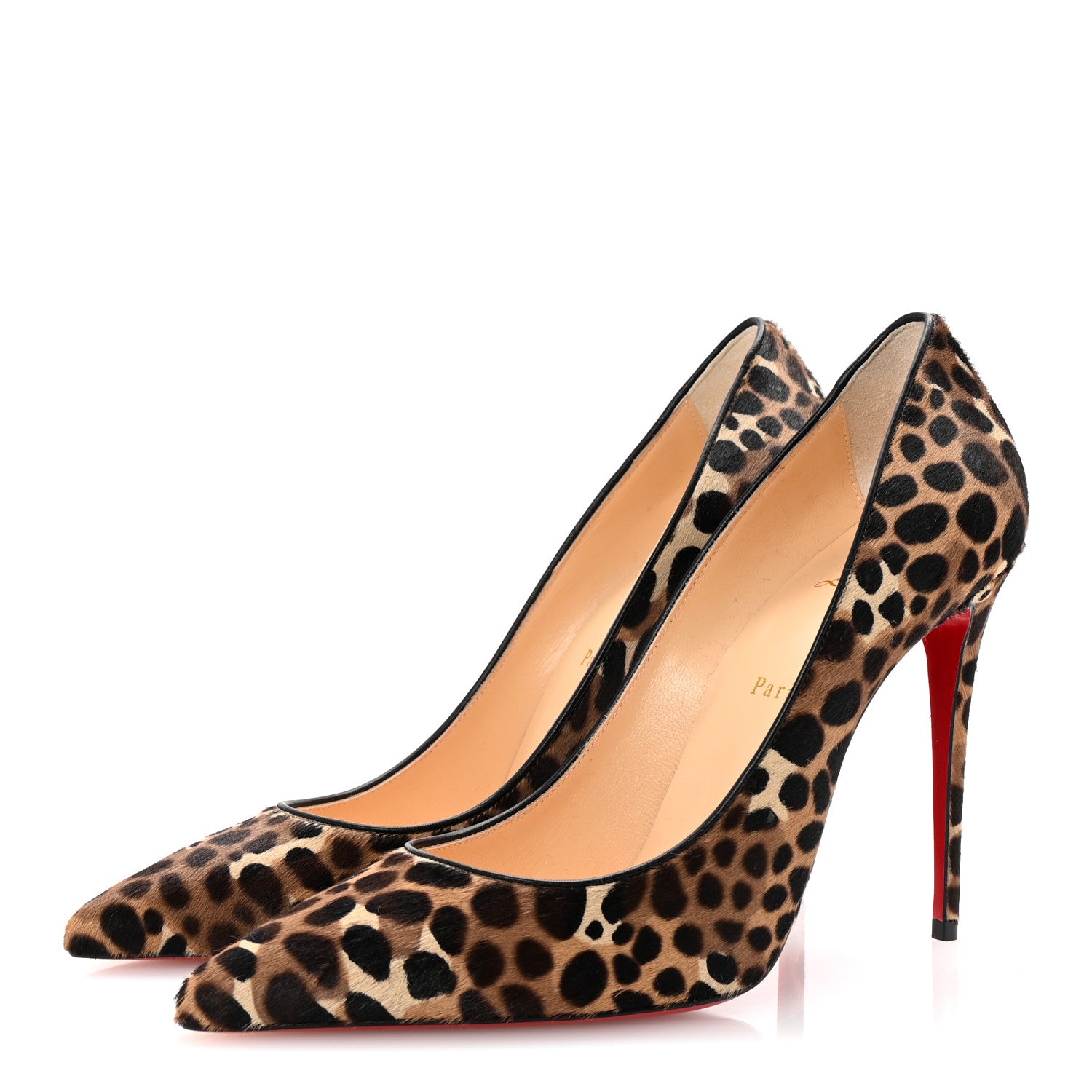 Christian Louboutin Pony Madagascar Kid Kate 100 Pumps 41 Brown Black 4 of 9