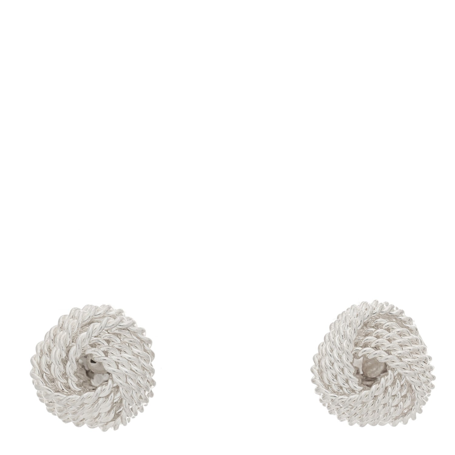 Tiffany Sterling Silver Twist Knot Earrings 1 of 4