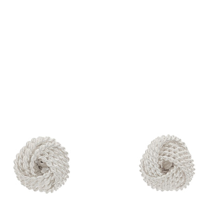 Tiffany Sterling Silver Twist Knot Earrings 1 of 4