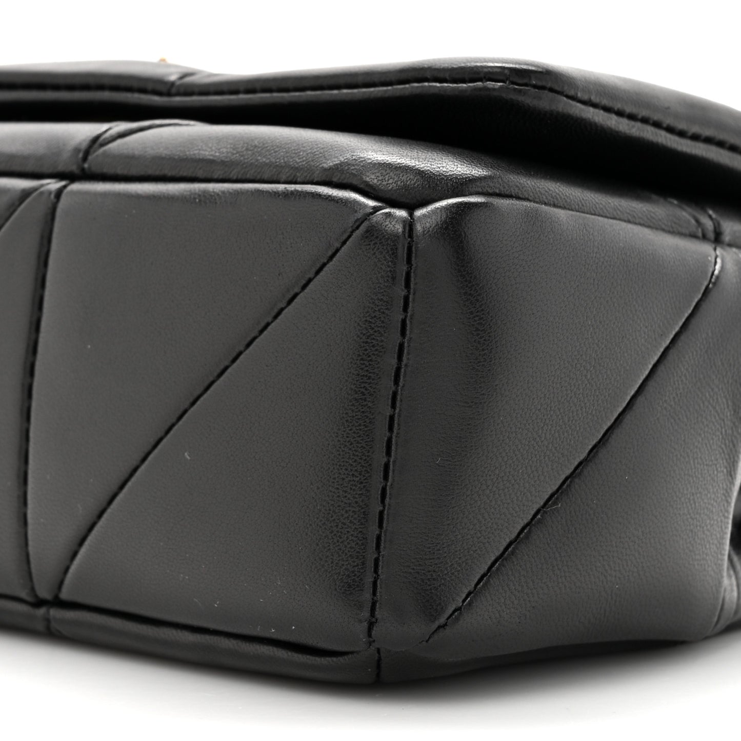 Lambskin Patchwork Monogram Small Jamie Black