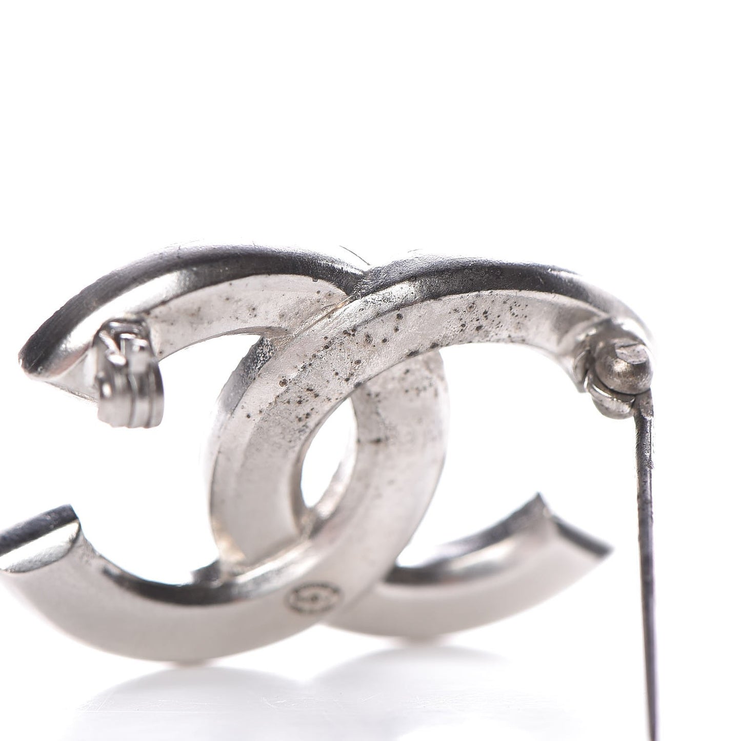 Baguette Crystal CC Small Brooch Silver