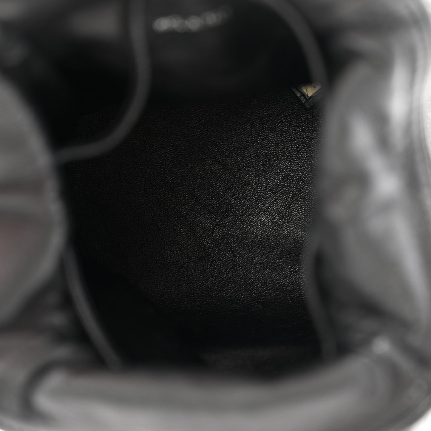 Lambskin Drawstring Bag Black