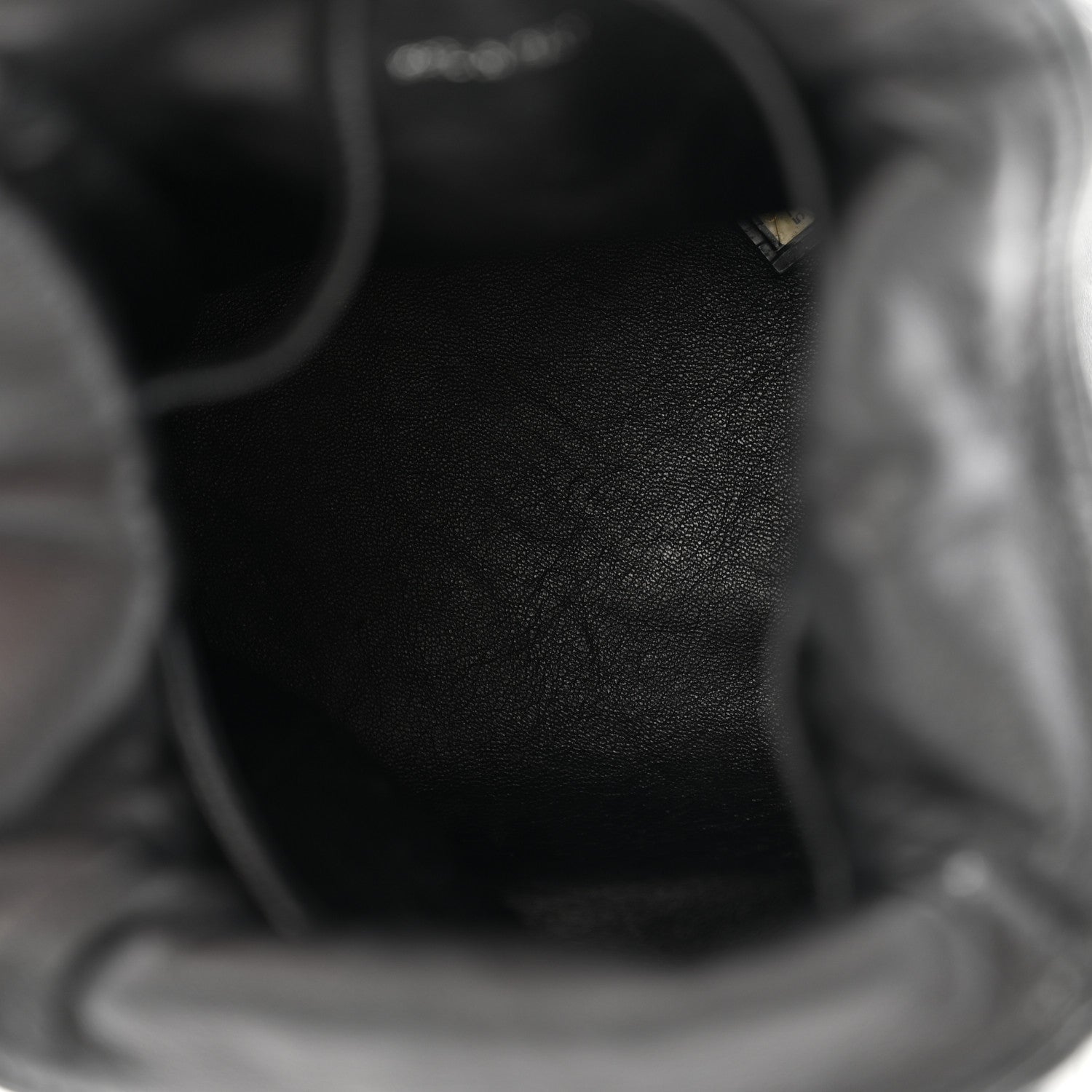 Chanel Lambskin Drawstring Bag Black 5 of 13
