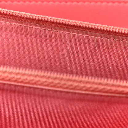 Chanel Caviar Quilted Large Boy Zip Around Wallet Coral 16 of 24