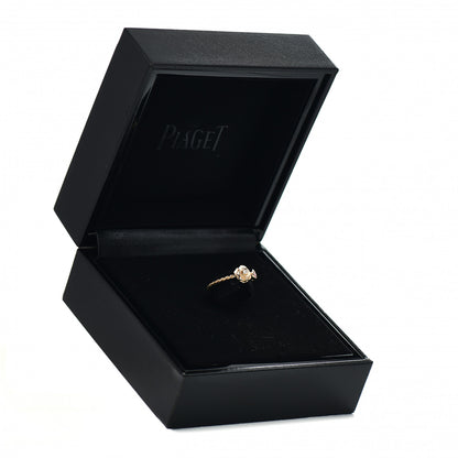 Piaget 18K Rose Gold Diamond Pink Sapphire Rose Ring 51 5.75 6 of 6