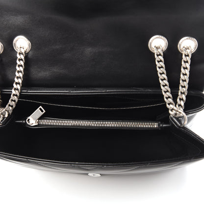 Saint Laurent Calfskin Y Quilted Monogram Medium Loulou Chain Satchel Black 5 of 9