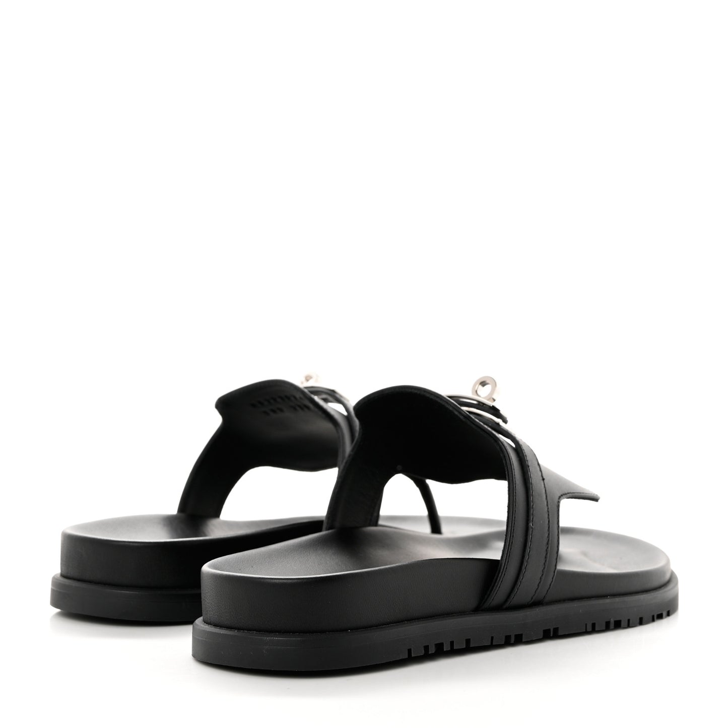Calfskin Womens Empire Sandals 38 Black