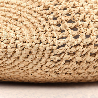 Prada Yarn Raffia Effect Crochet Logo Embroidered Shopping Tote Bag Naturale 10 of 10