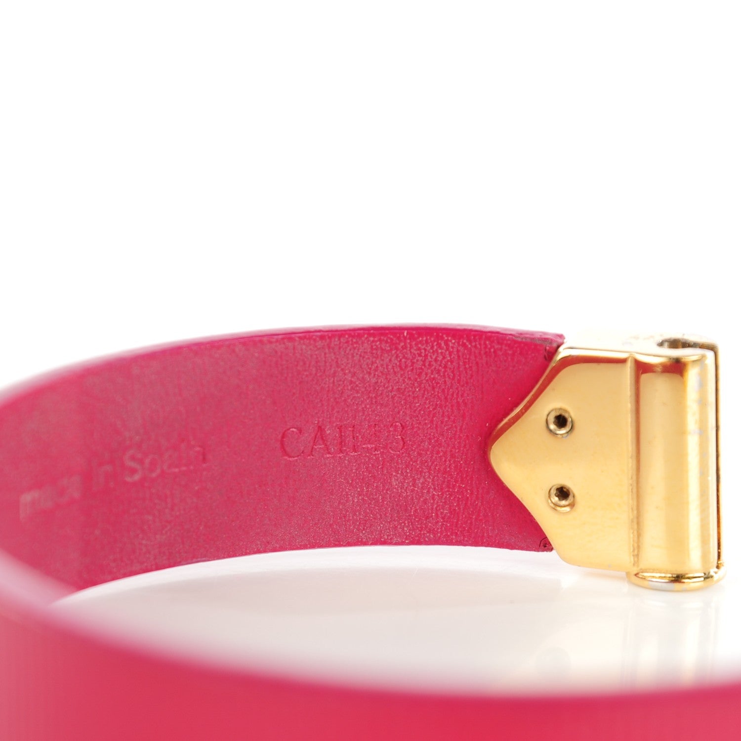 Louis Vuitton Patent Calfskin Embossed Spirit Bracelet 17 Rose Indien 6 of 9