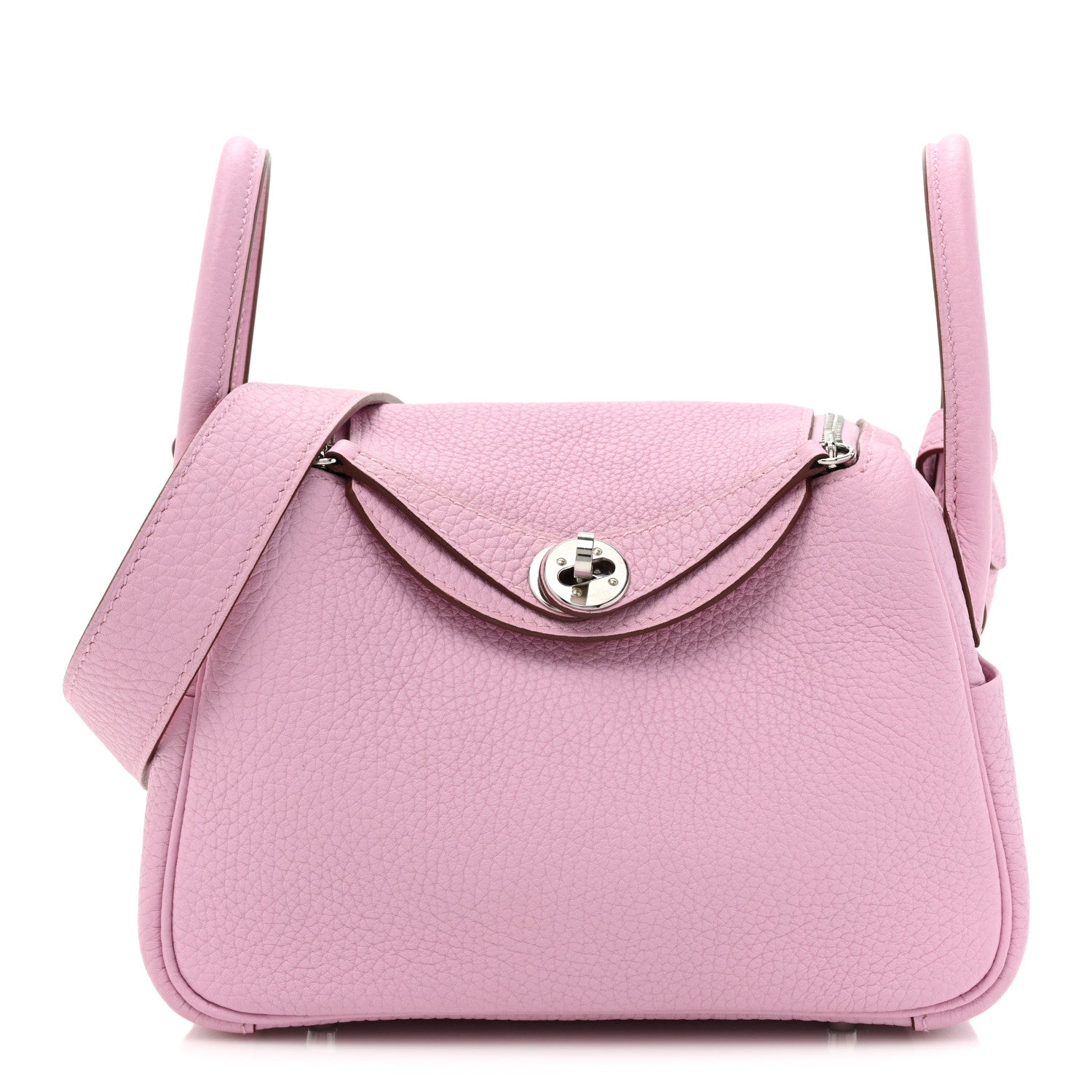 Hermes Taurillon Clemence Mini Lindy 20 Mauve Sylvestre 1 of 10