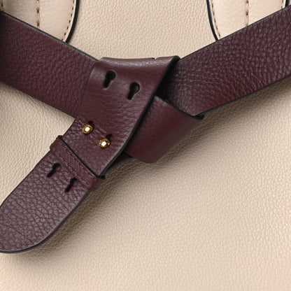 Burberry Soft Grain Calfskin Medium Belt Bag Ivory Mahogany Red 7 of 9