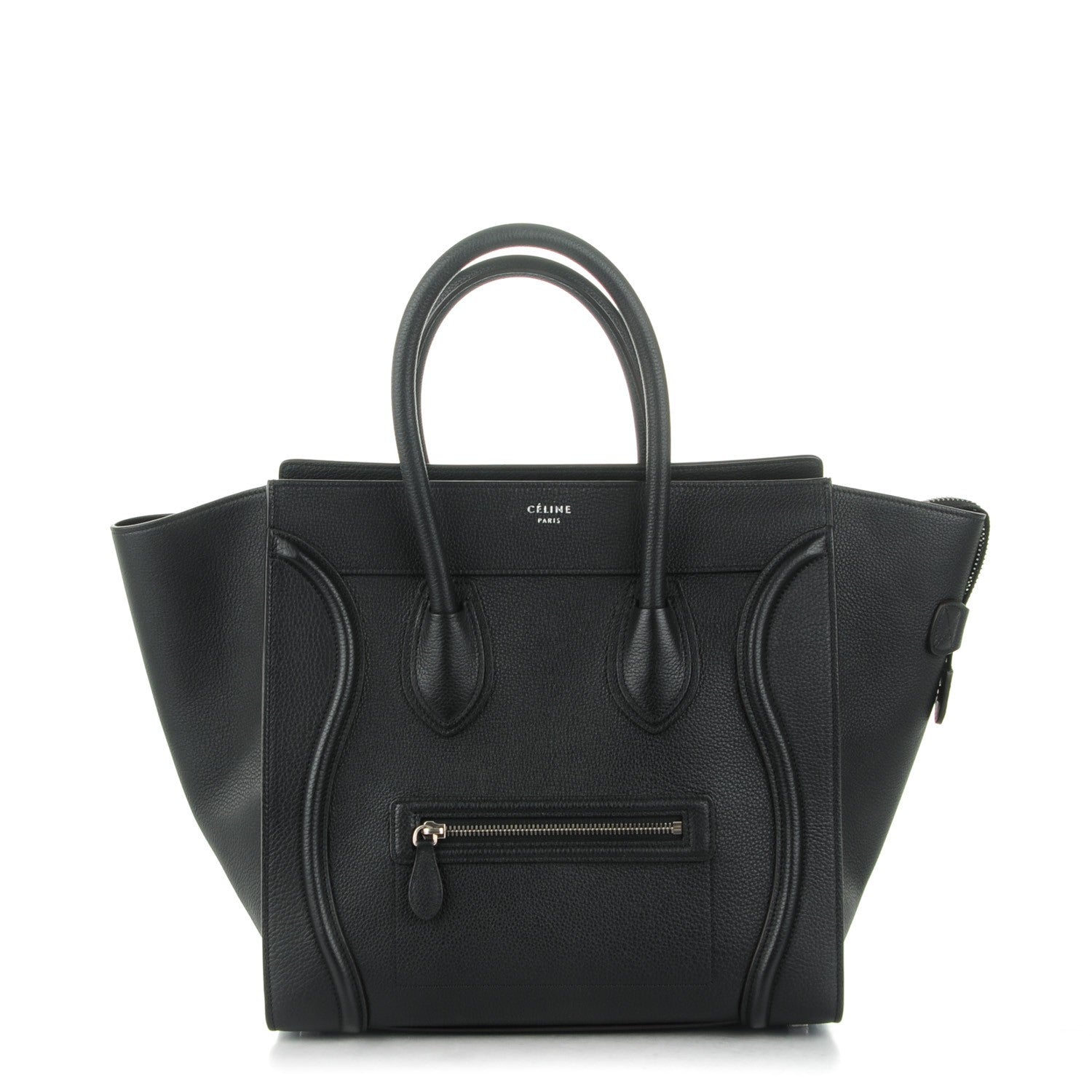 Celine Drummed Calfskin Mini Luggage Black 1 of 8