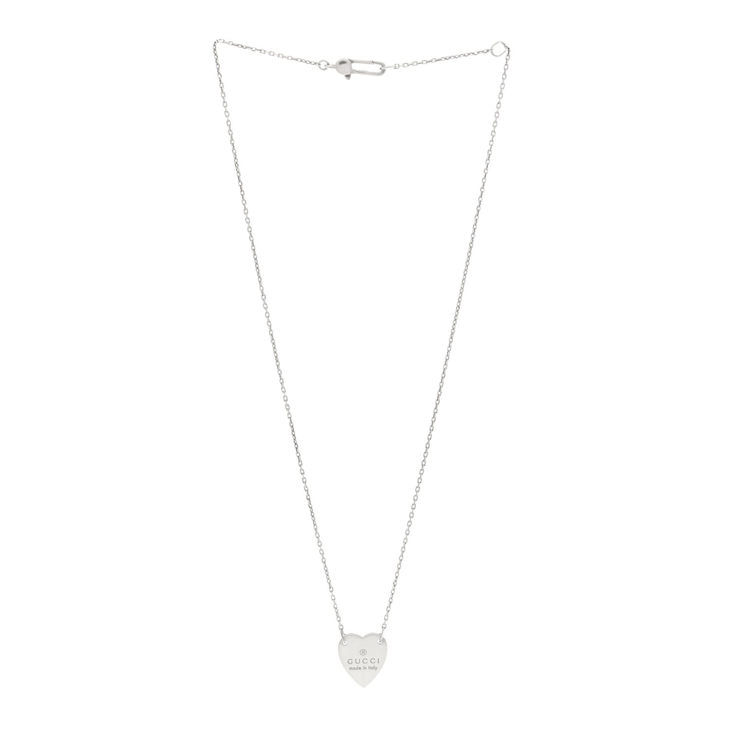 Sterling Silver Trademark Heart Pendant Necklace