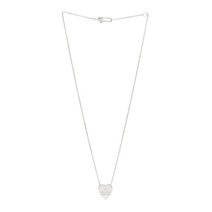 Gucci Sterling Silver Trademark Heart Pendant Necklace 3 of 6
